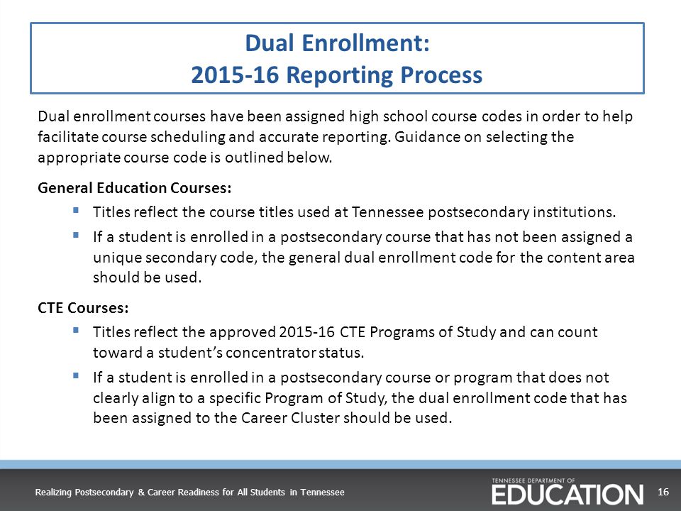 Dual Enrollment: Reporting Process