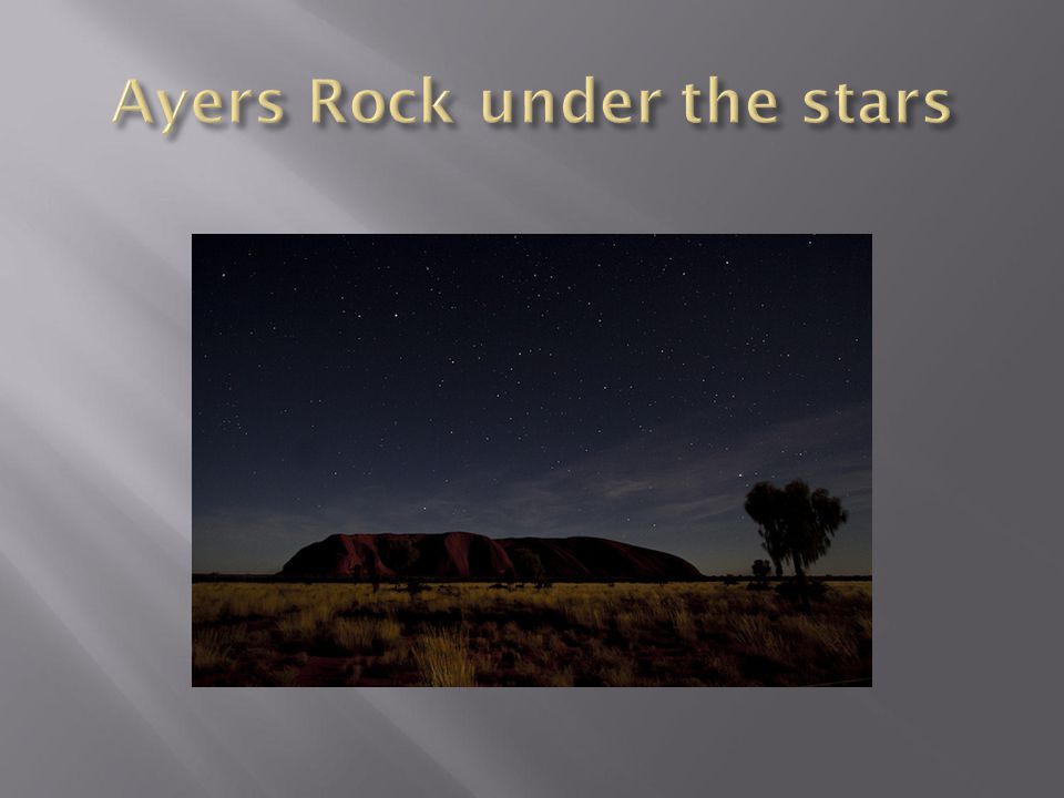 Ayers Rock under the stars