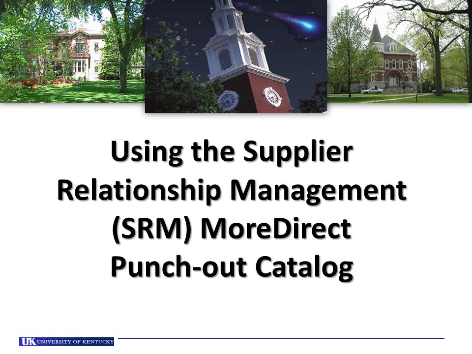 Using the Supplier Relationship Management (SRM) MoreDirect Punch-out Catalog