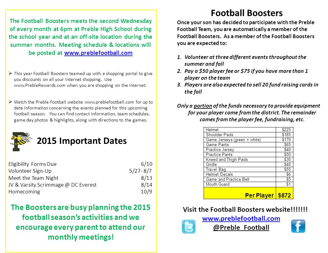 Visit the Football Boosters website!!!!!!!