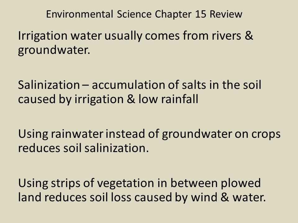 Environmental Science Chapter 15 Review