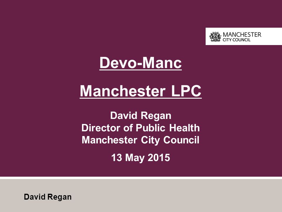 Director of Public Health Manchester City Council