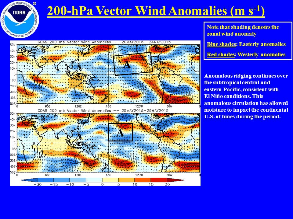 200-hPa Vector Wind Anomalies (m s-1)