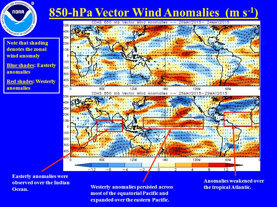 850-hPa Vector Wind Anomalies (m s-1)