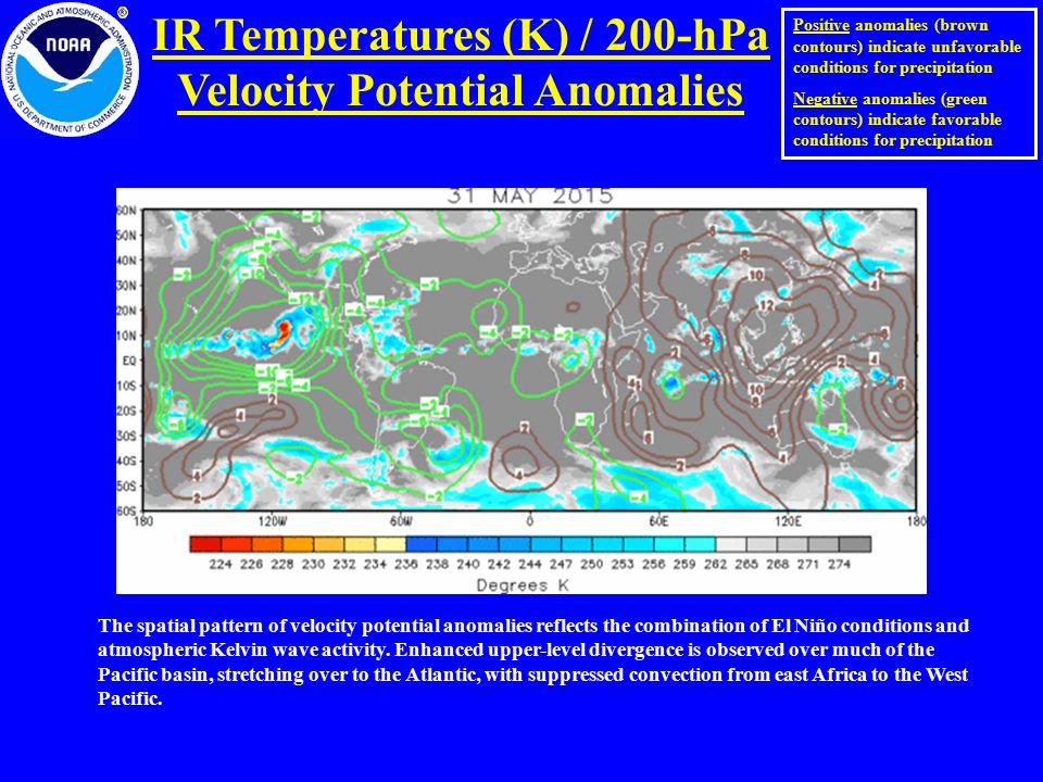 IR Temperatures (K) / 200-hPa Velocity Potential Anomalies