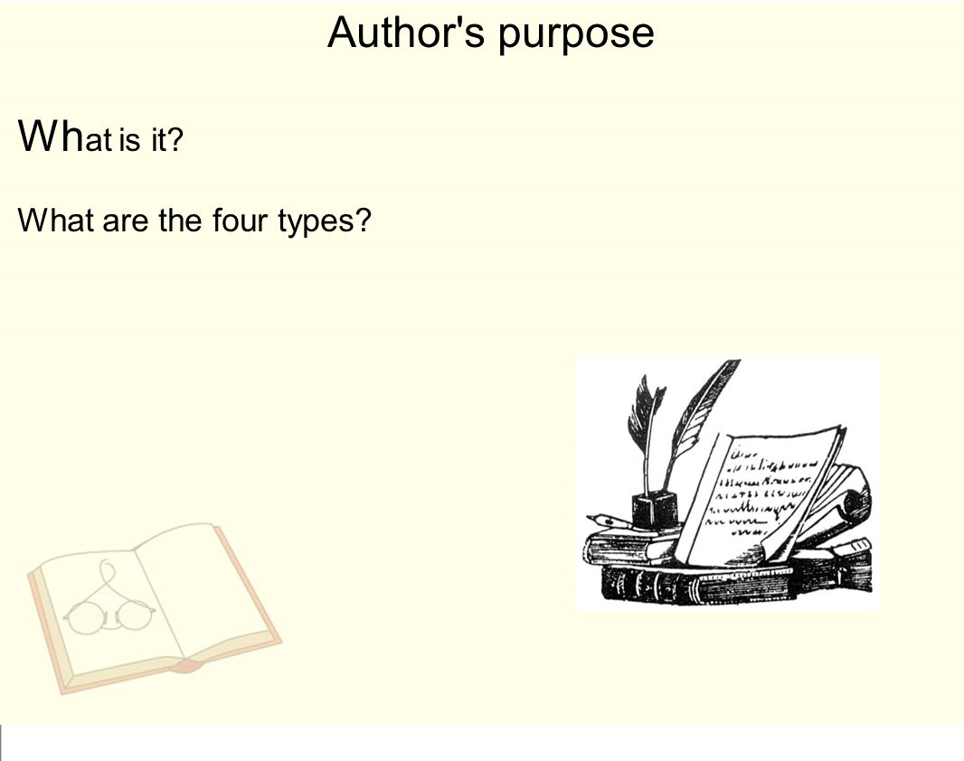 Author s purpose What is it What are the four types