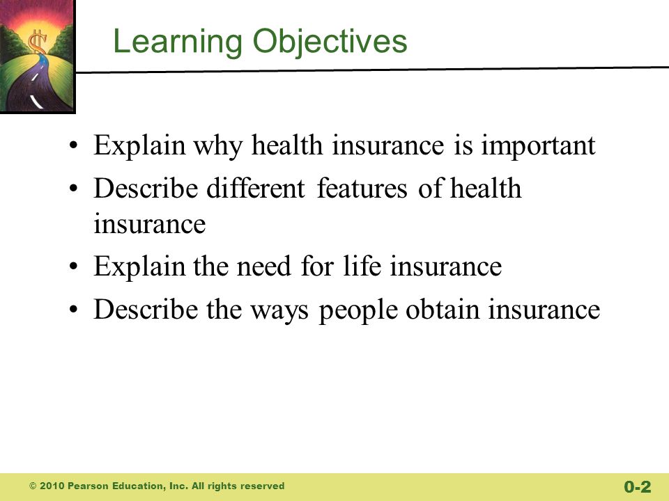 Learning Objectives Explain why health insurance is important