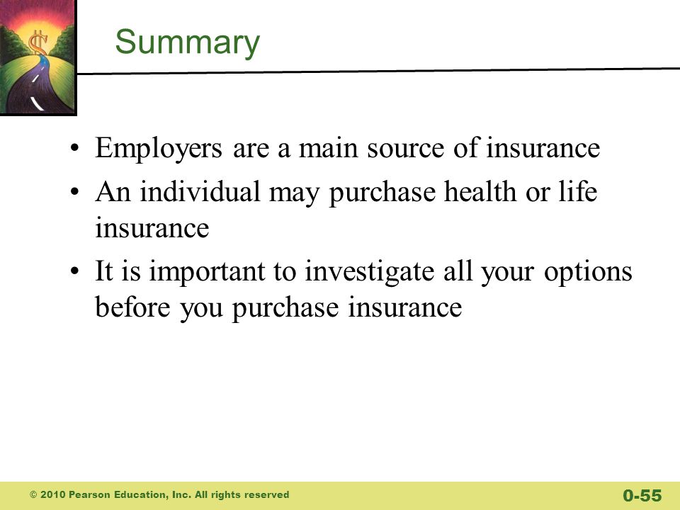 Summary Employers are a main source of insurance