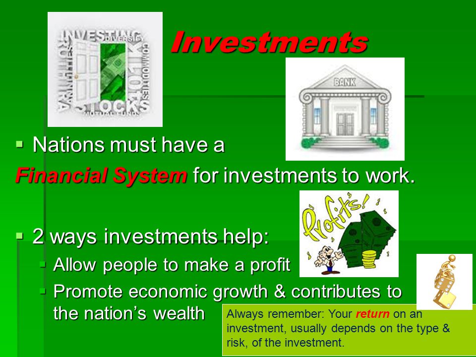Investments Nations must have a
