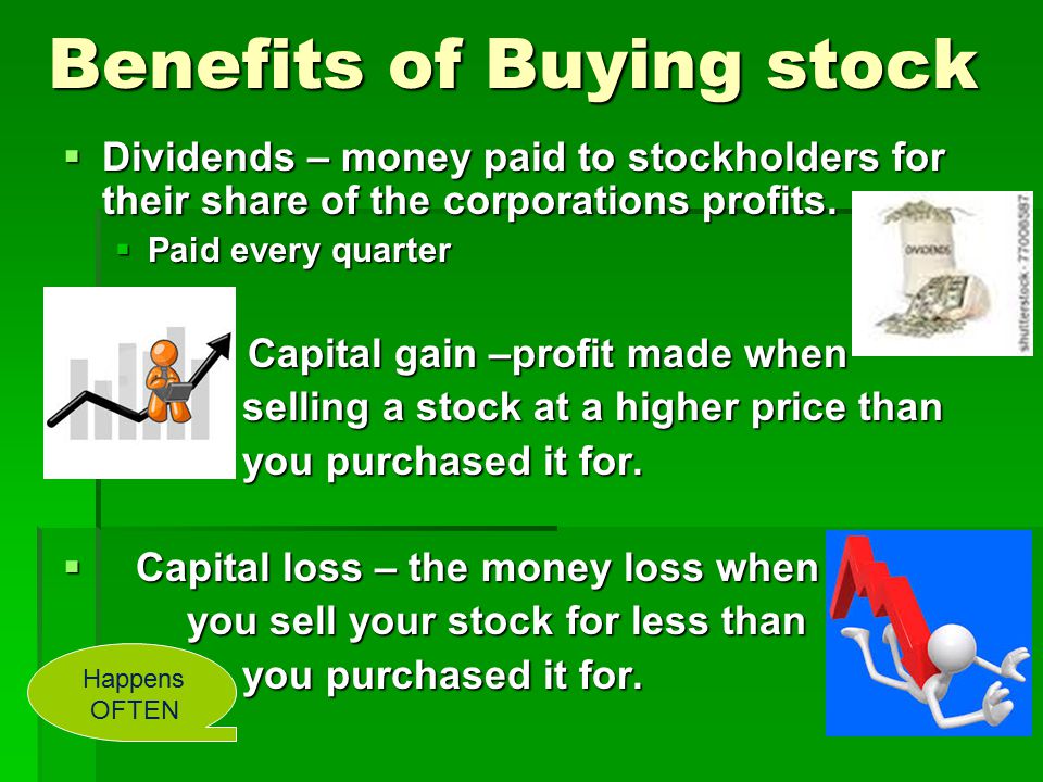 Benefits of Buying stock