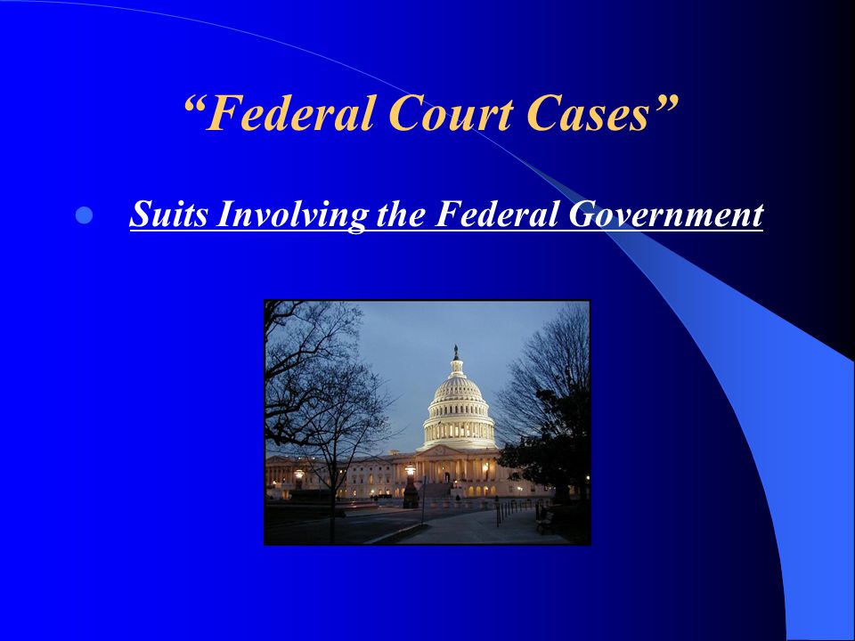 Federal Court Cases Suits Involving the Federal Government
