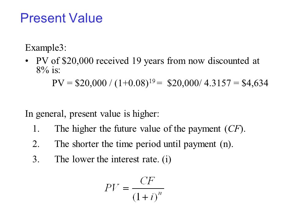Present Value Example3: