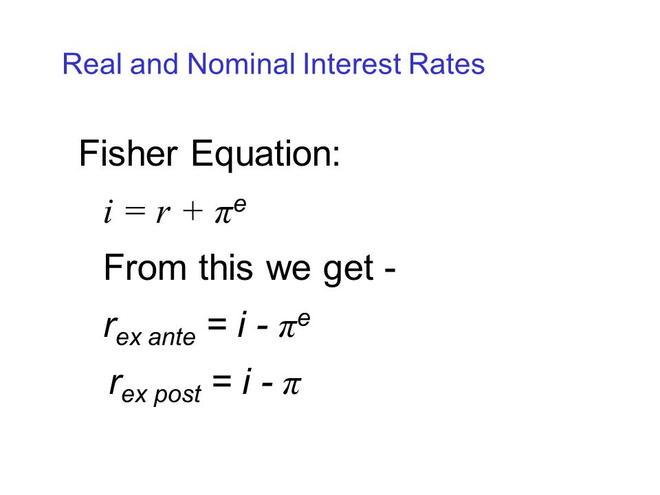 Real and Nominal Interest Rates
