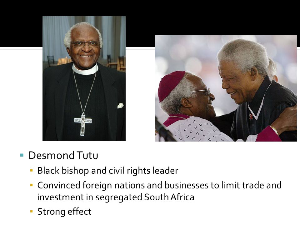 Desmond Tutu Black bishop and civil rights leader