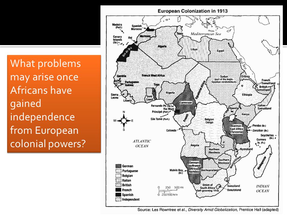 What problems may arise once Africans have gained independence from European colonial powers