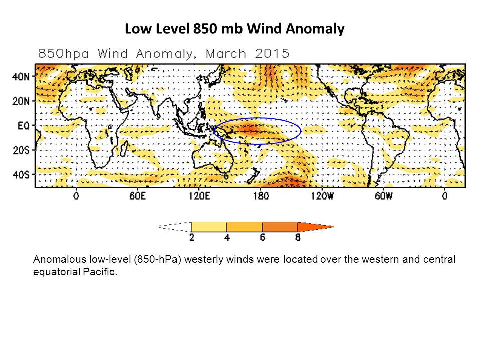 Low Level 850 mb Wind Anomaly