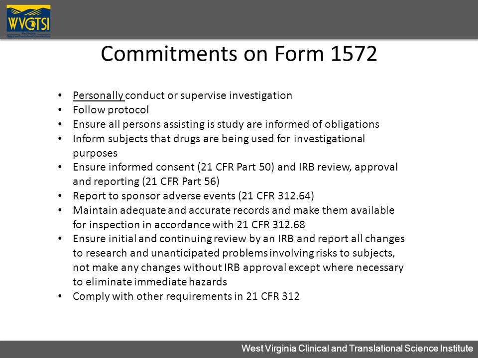 Commitments on Form 1572 Personally conduct or supervise investigation