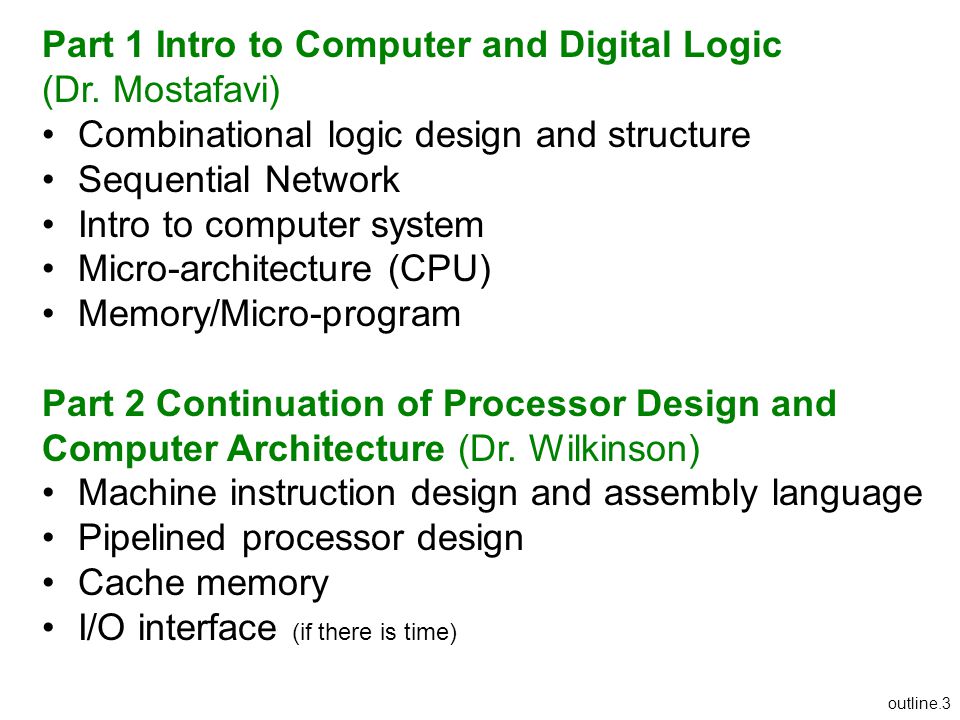 Part 1 Intro to Computer and Digital Logic