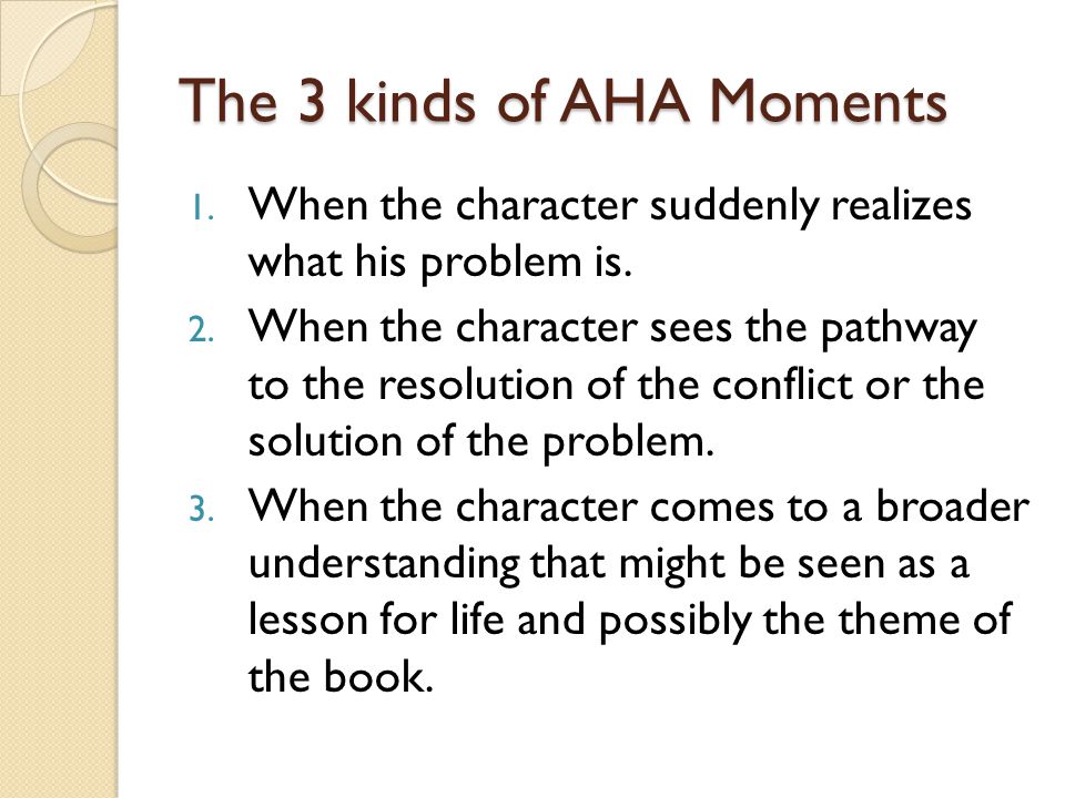 The 3 kinds of AHA Moments