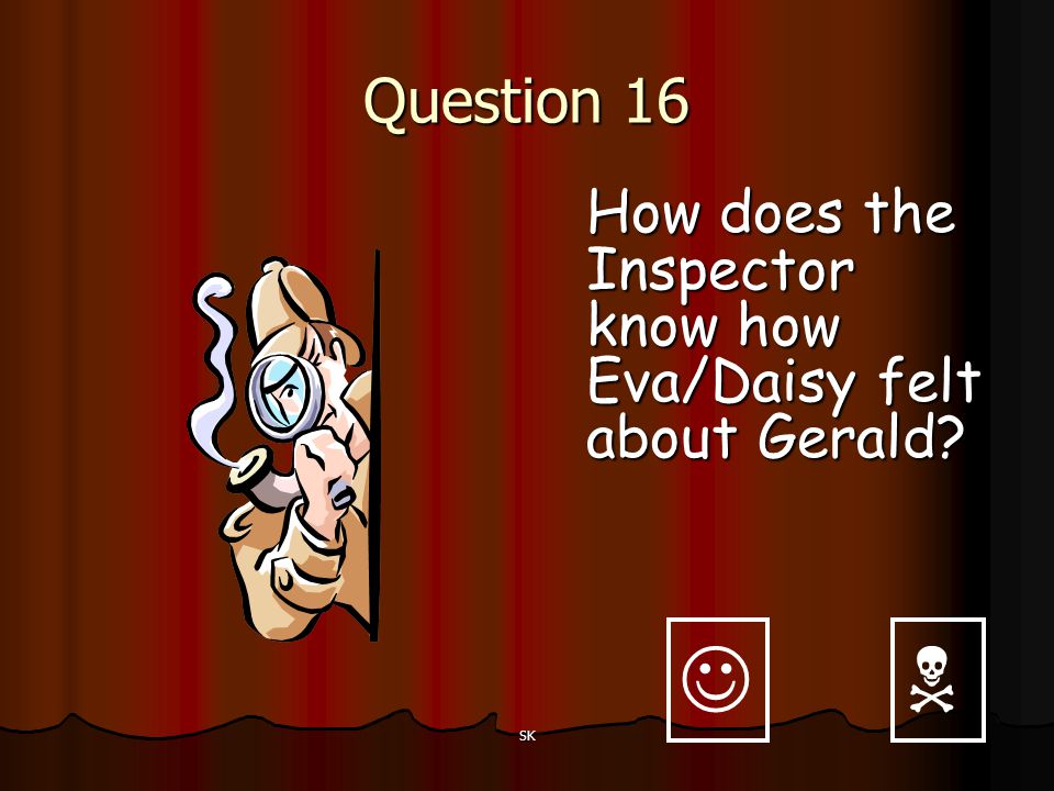 Question 16 How does the Inspector know how Eva/Daisy felt about Gerald   SK