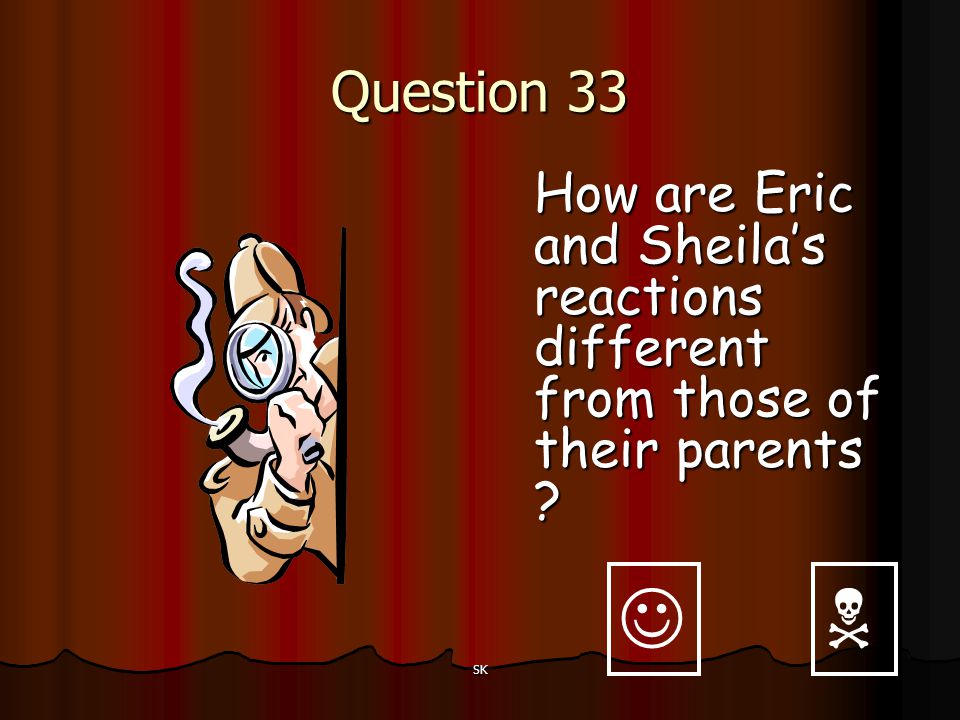 Question 33 How are Eric and Sheila’s reactions different from those of their parents   SK