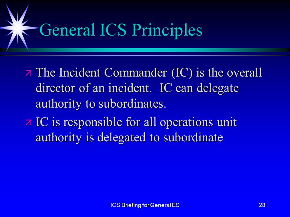 General ICS Principles