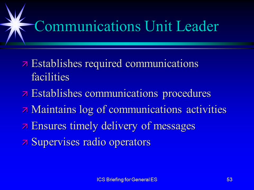 Communications Unit Leader
