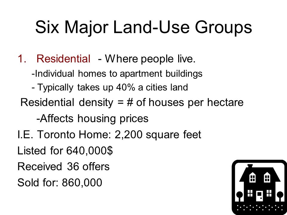 Six Major Land-Use Groups