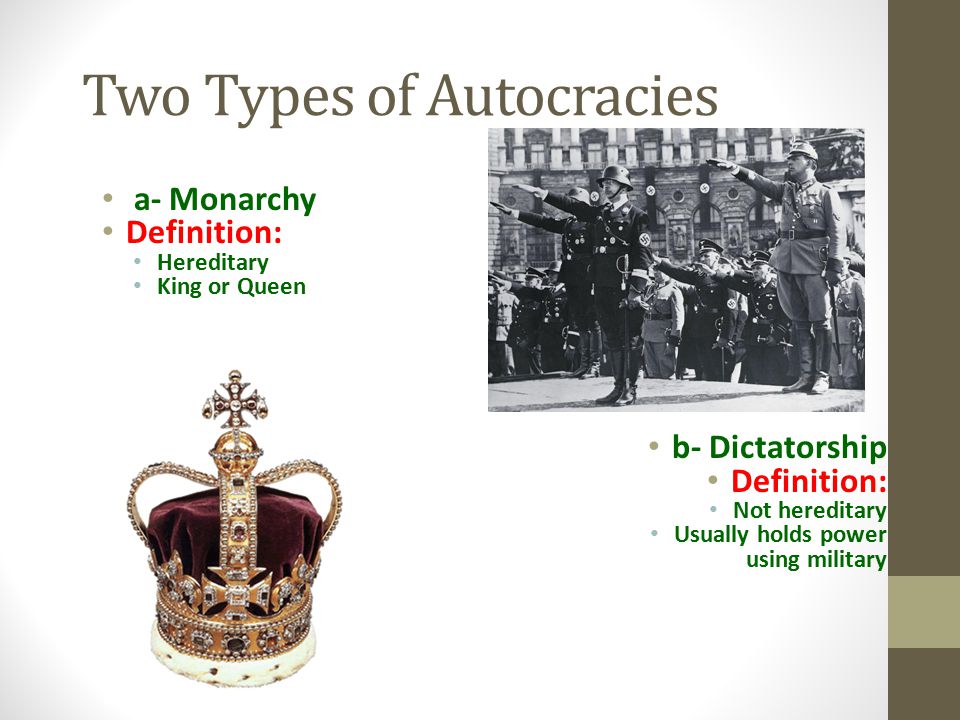 Two Types of Autocracies