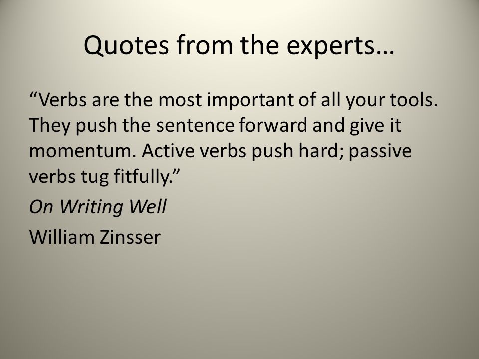 Quotes from the experts…