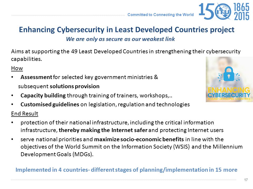 Enhancing Cybersecurity in Least Developed Countries project