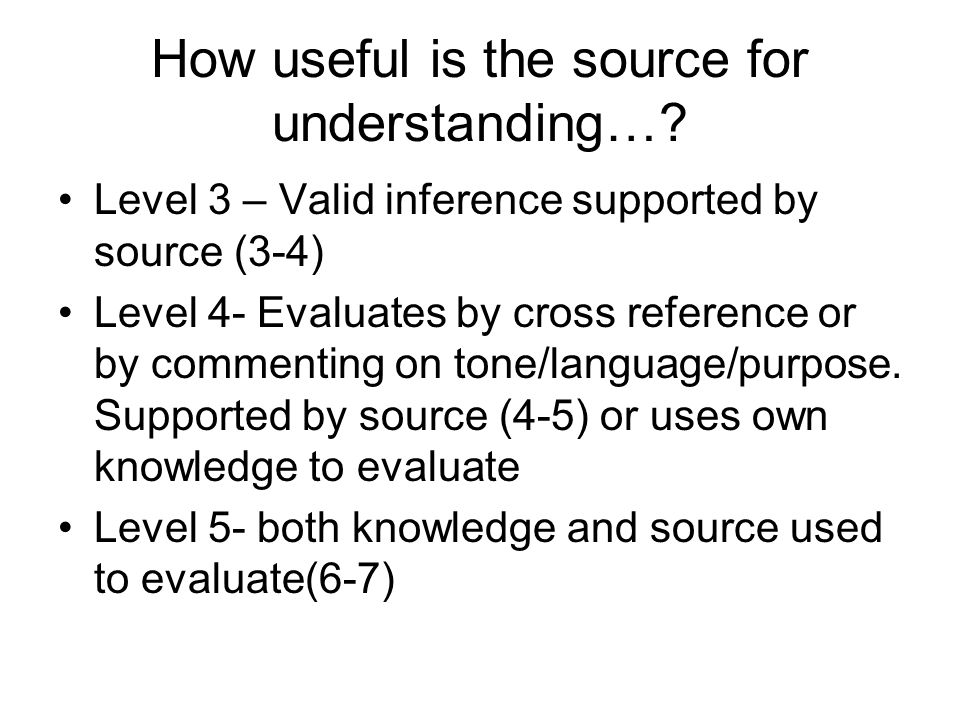 How useful is the source for understanding…