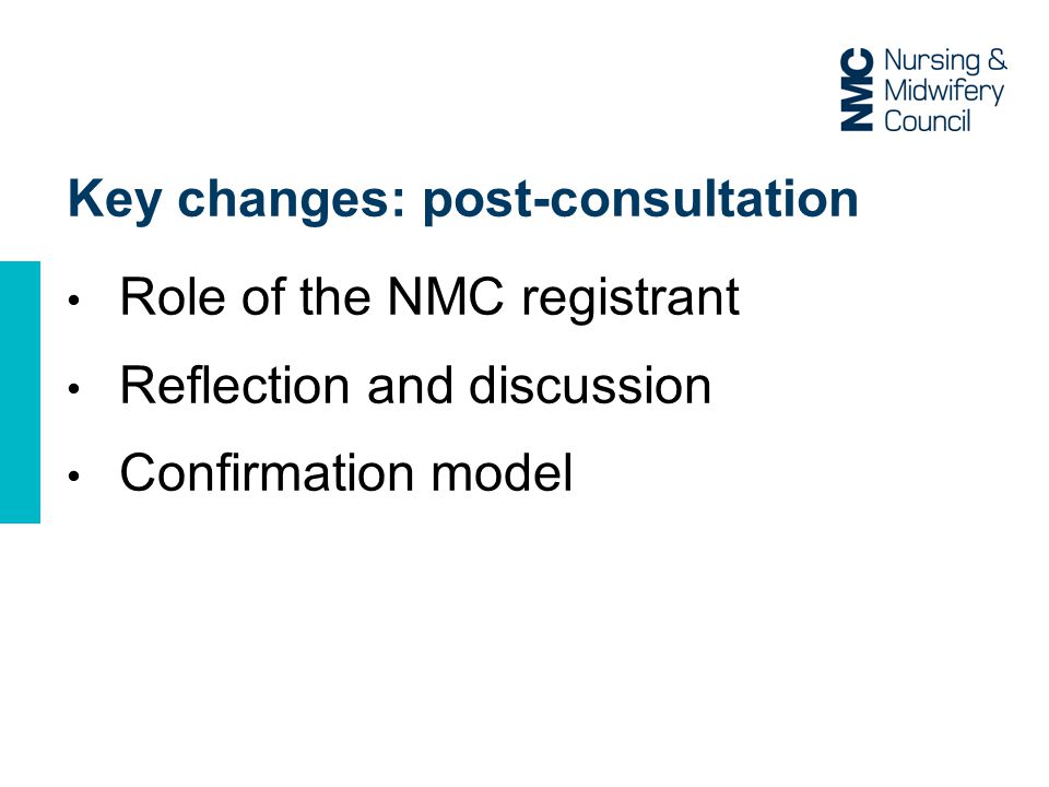 Key changes: post-consultation