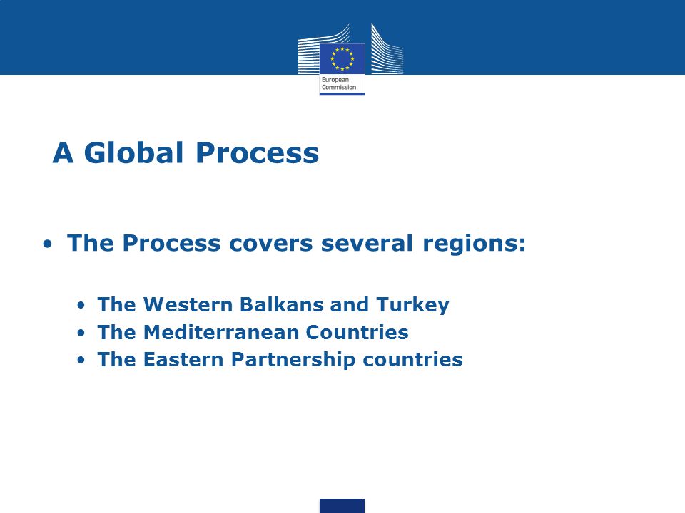 A Global Process The Process covers several regions: