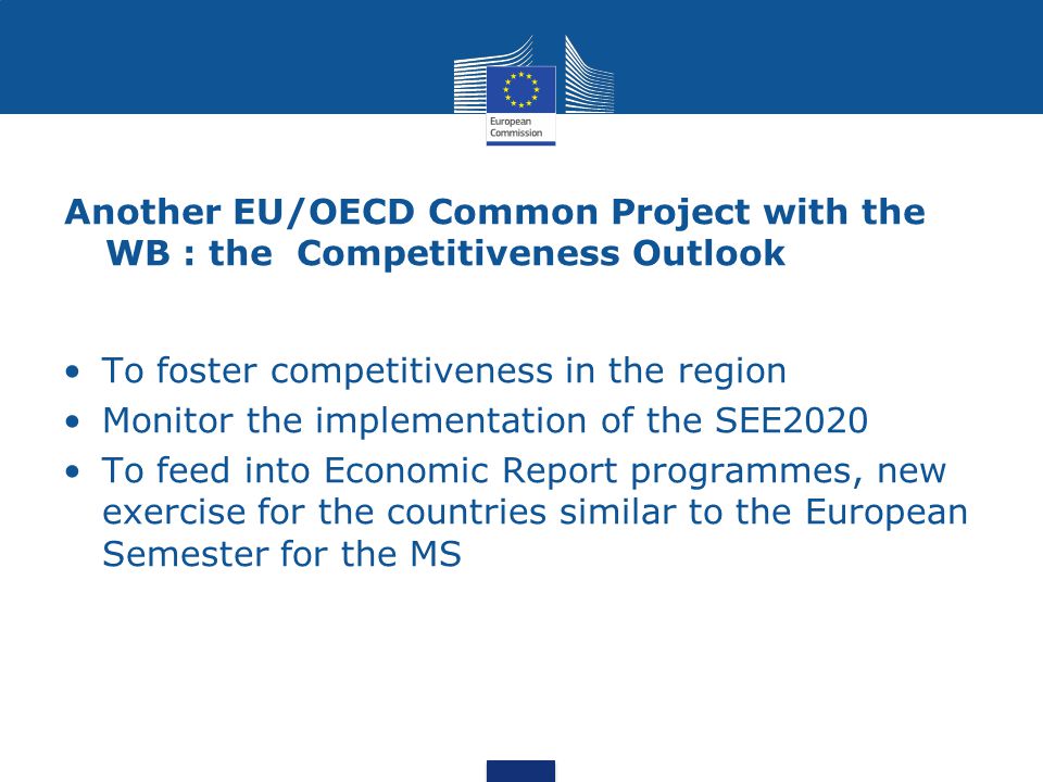 Another EU/OECD Common Project with the WB : the Competitiveness Outlook