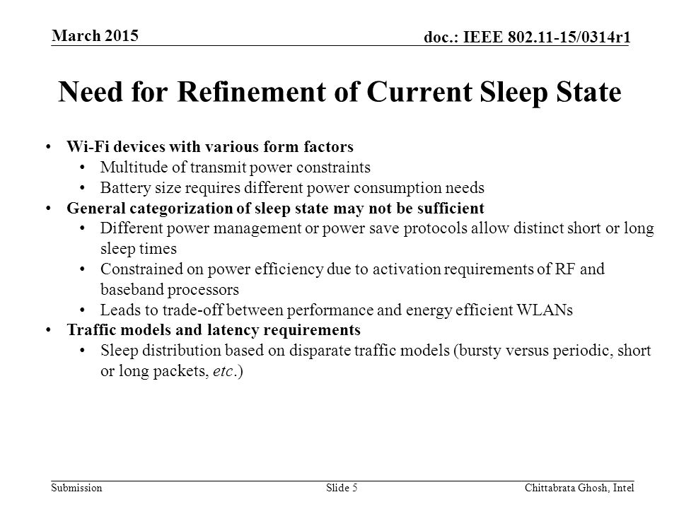 Need for Refinement of Current Sleep State