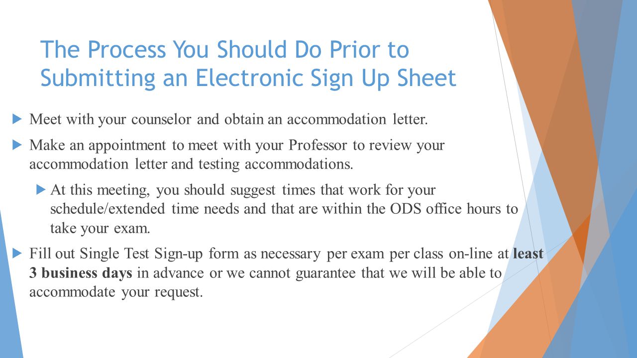 The Process You Should Do Prior to Submitting an Electronic Sign Up Sheet