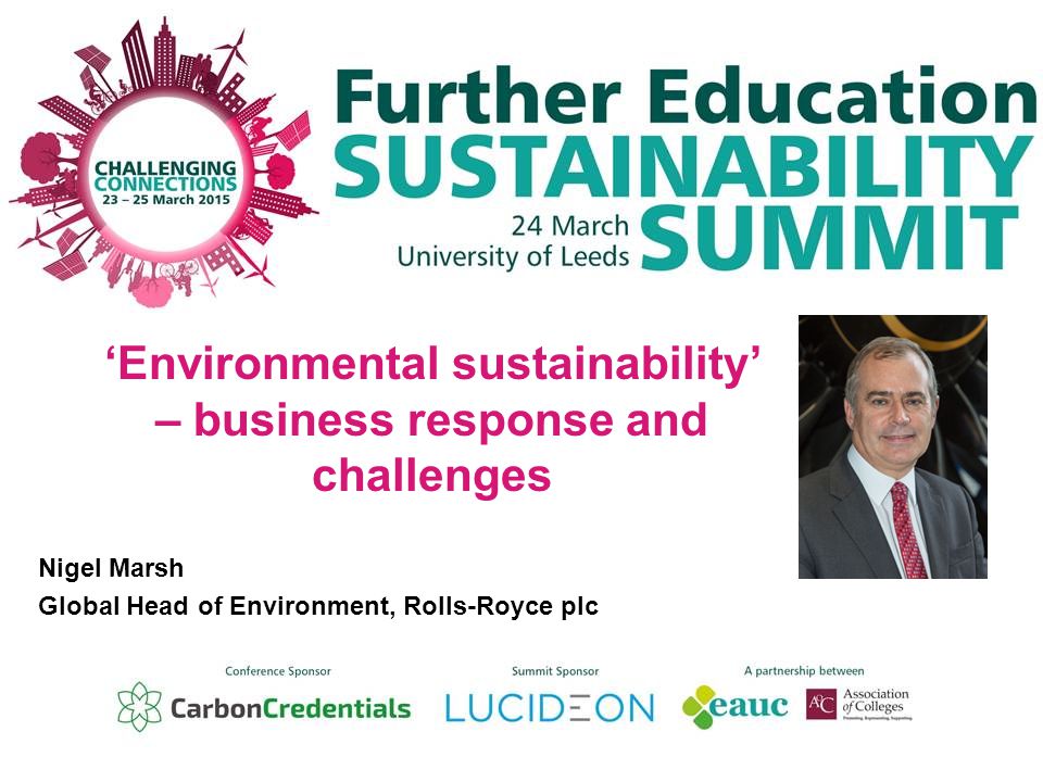 ‘Environmental sustainability’ – business response and challenges