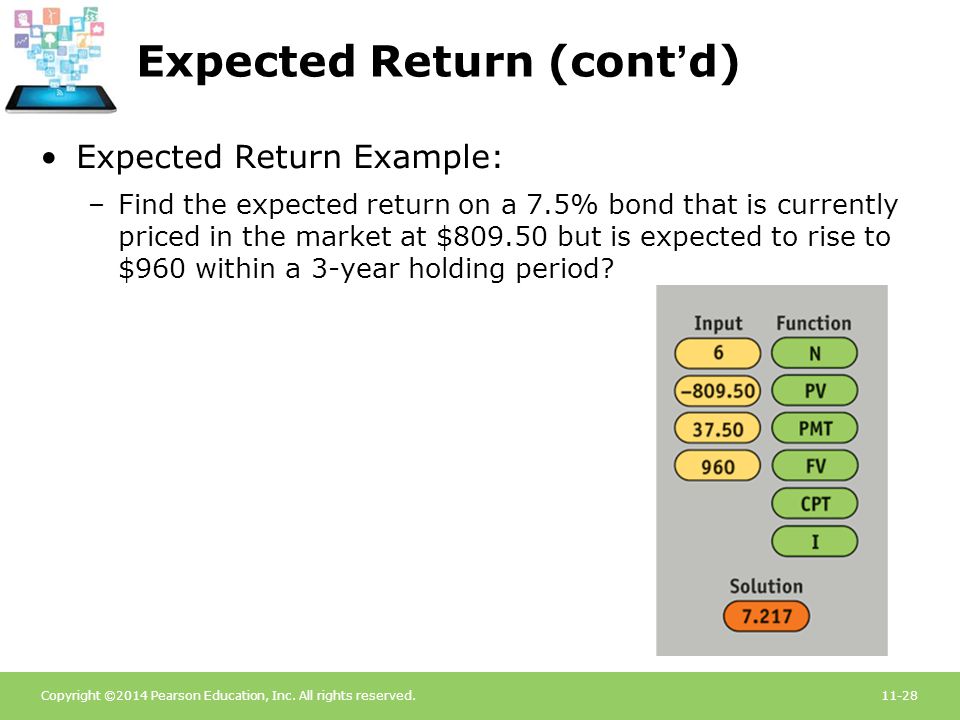 Expected Return (cont’d)