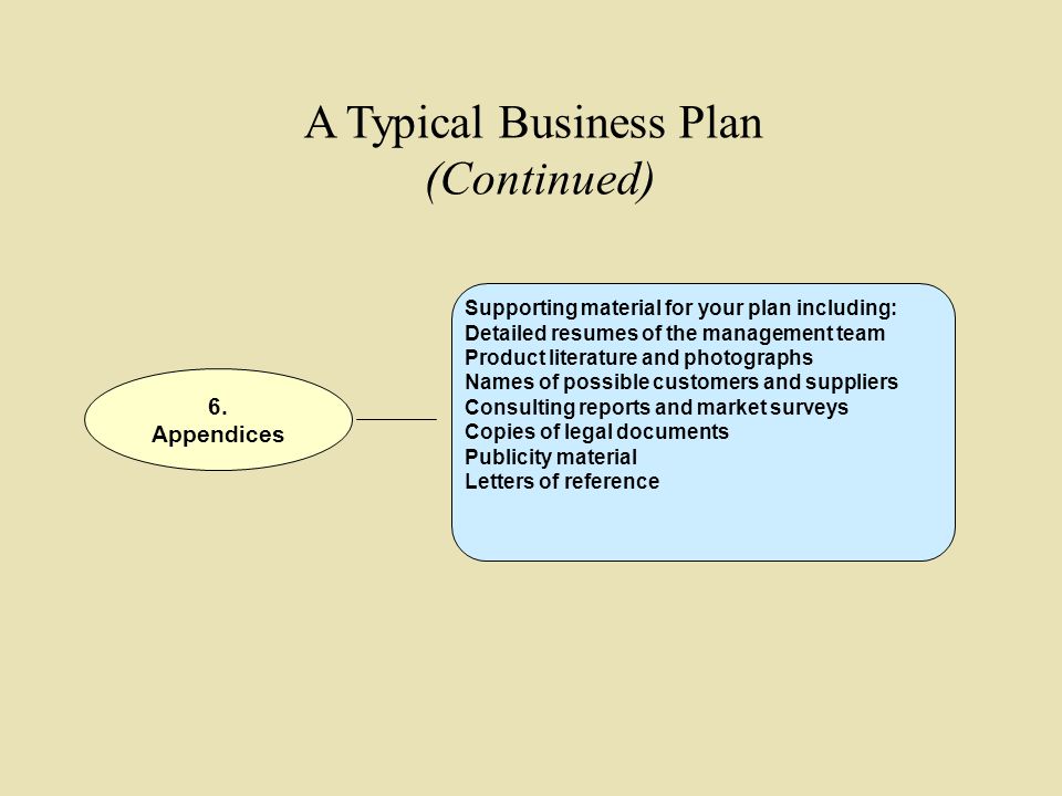 A Typical Business Plan