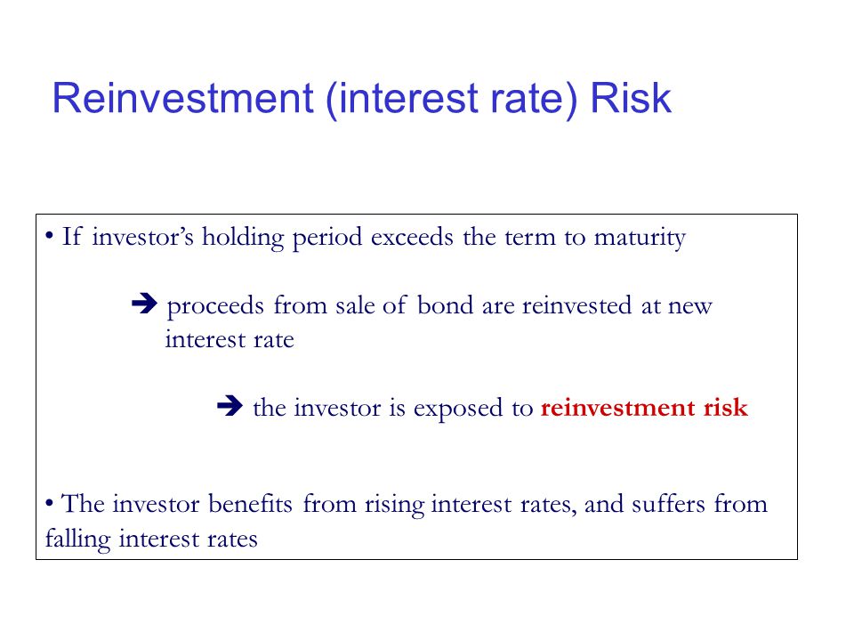 Reinvestment (interest rate) Risk