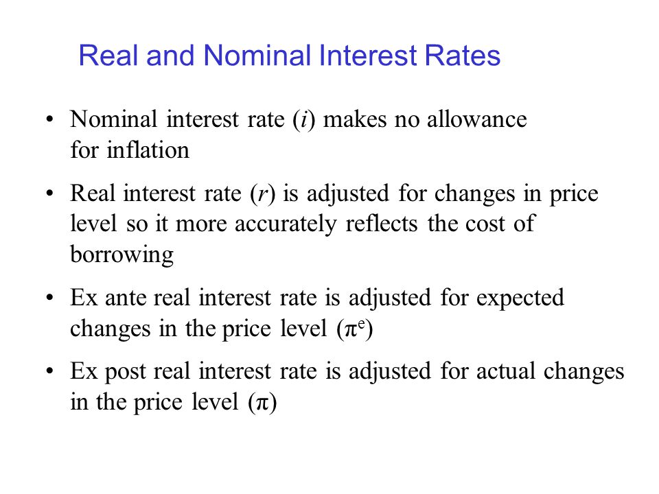 Real and Nominal Interest Rates
