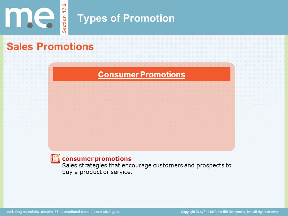 Types of Promotion Sales Promotions Consumer Promotions