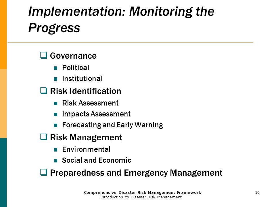 Implementation: Monitoring the Progress