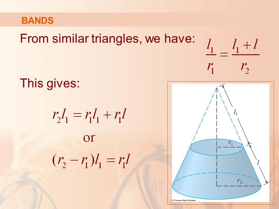 From similar triangles, we have: