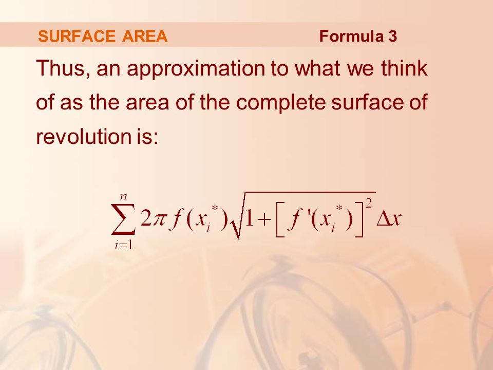 SURFACE AREA Formula 3.