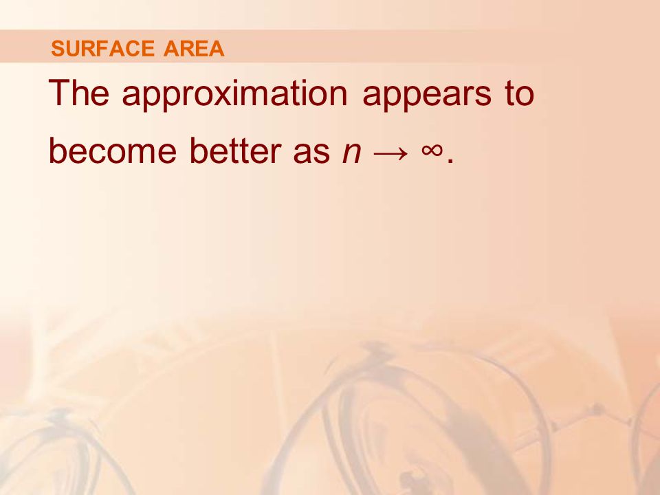 The approximation appears to become better as n → ∞.