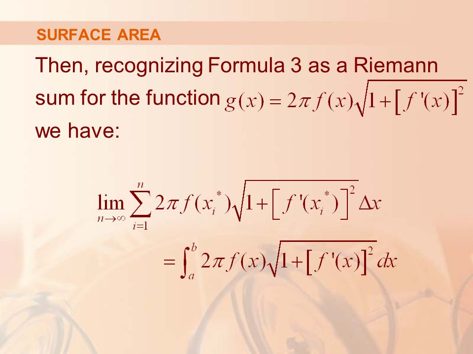 Then, recognizing Formula 3 as a Riemann sum for the function we have:
