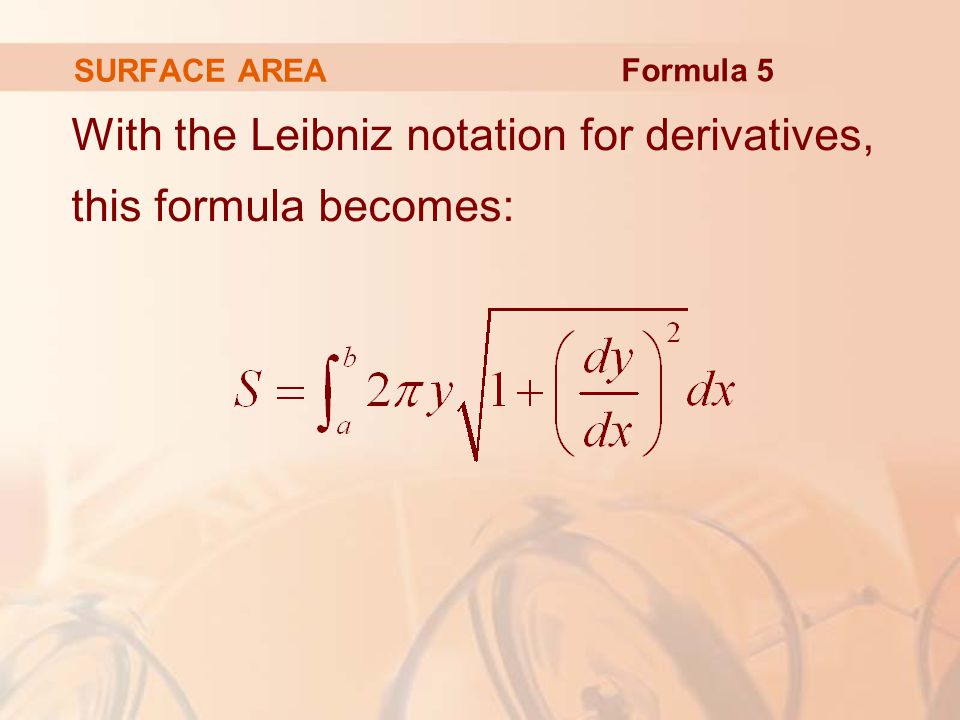 With the Leibniz notation for derivatives, this formula becomes: