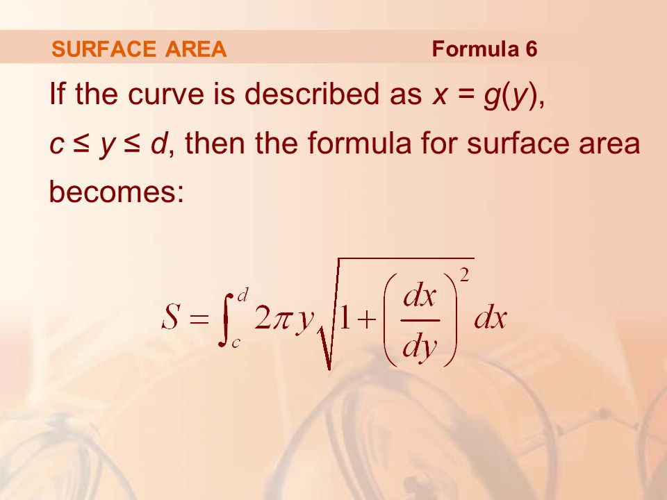 SURFACE AREA Formula 6.
